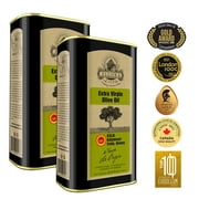 Ellora Farms, Extra Virgin Olive Oil, Greek Single Estate PDO, Global Gold Award Winning, Traceable & Cold Pressed, Kosher Tin, 2 x 1 Liter (33.8 oz), Pack of 2
