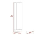 thumbnail image 2 of Leto XL Shoe Rack with Full-Length Mirror, Five Interior Shelves, Single-Door Cabinet, 2 of 9