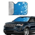 thumbnail image 4 of Fuzoiu Blue Christmas Print Car Windshield Sun Shade,Block Uv Rays Sunshade,Foldable Front Window Sun Visor Protector for Car,SUV,Truck-Keep Vehicle Cool-Blue Christmas, 4 of 8