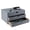 plain weave grey, variant on PU Leather Desk Organizer with 3 Drawers,Executive Office Supplies Desktop Filing A4 File Cabinet/Holder for Jewelry/Bill/Paper/Documents/Makeup Home Decor Stationery Storage Box,Black