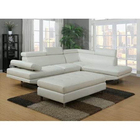 Logan Collection Sectional Sofa, White Color (Best Sectional Sofa Brands)