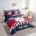 thumbnail image 3 of Homewish Philadelphia City Silhouette 7-Piece Twin Bedding Sets,Baseball Sport Game Bedding Comforter Set,Red Blue White Sheet Sets For Boys,Super Cozy Room Decor Reversible, 3 of 8