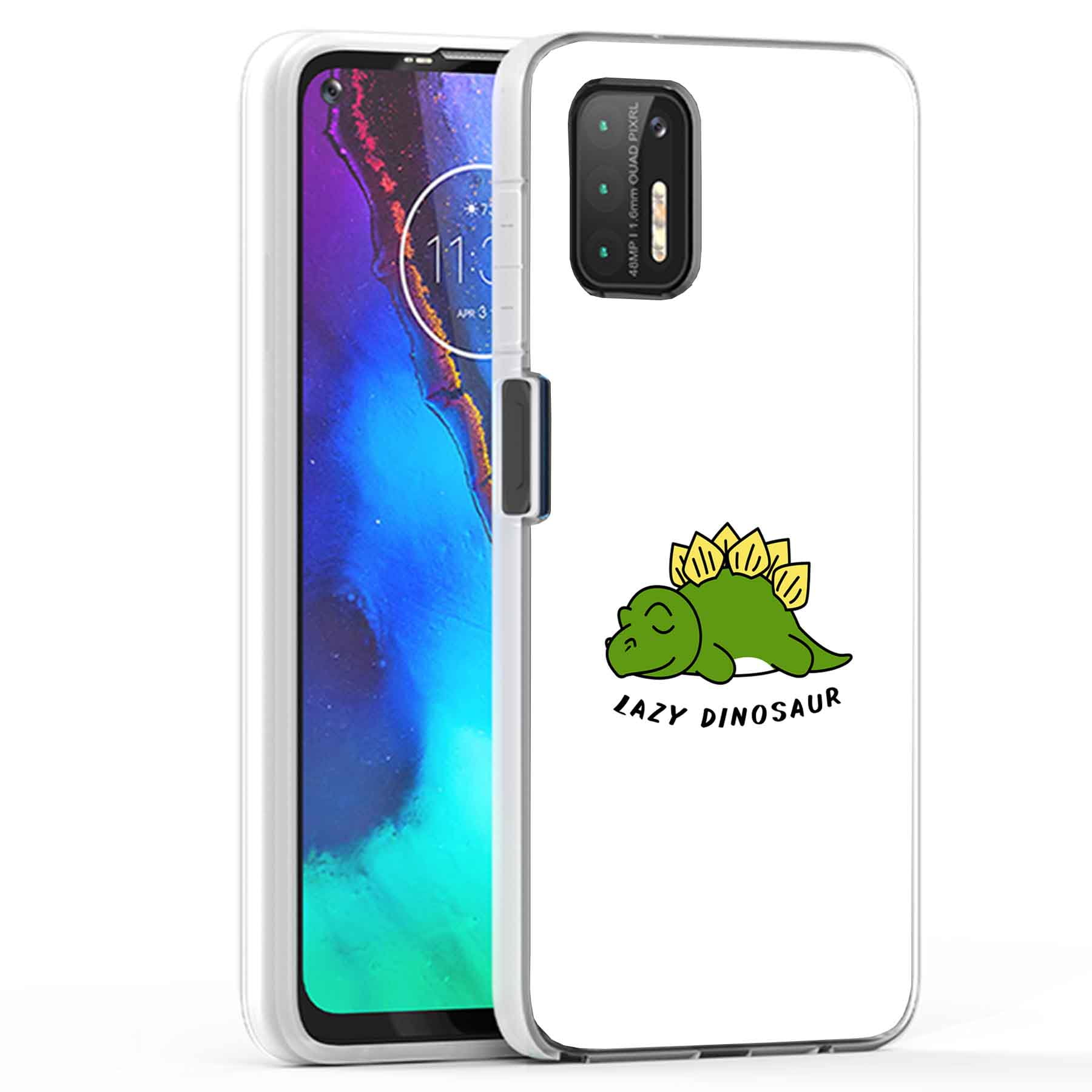 TPU Phone Case Cover for Motorola Moto G Stylus 2021,Moto G Stylus Series,Cute Dinosaur Clear Print,Light,Flexible,ProtectUSA