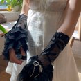thumbnail image 4 of Breathable Lace Balletcore Gloves With Adjustable Ties For Weddings & Formal Activities, 4 of 9