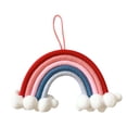 thumbnail image 1 of Colgante de decoración de habitación para niños, colgante de decoración de pared de arco iris de nubes tejidas Wmkox8yii  fhajkh1033, 1 of 1