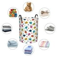 thumbnail image 4 of Balery Ladybugs And Flowers Cesta de ropa redonda con asas, impermeable, independiente, para ropa, juguetes, dormitorio y familia-Medium, 4 of 6