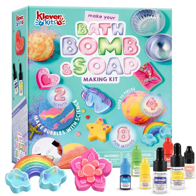 Kit para hacer jabón y bombas de baño Klever Kits para niños con guía