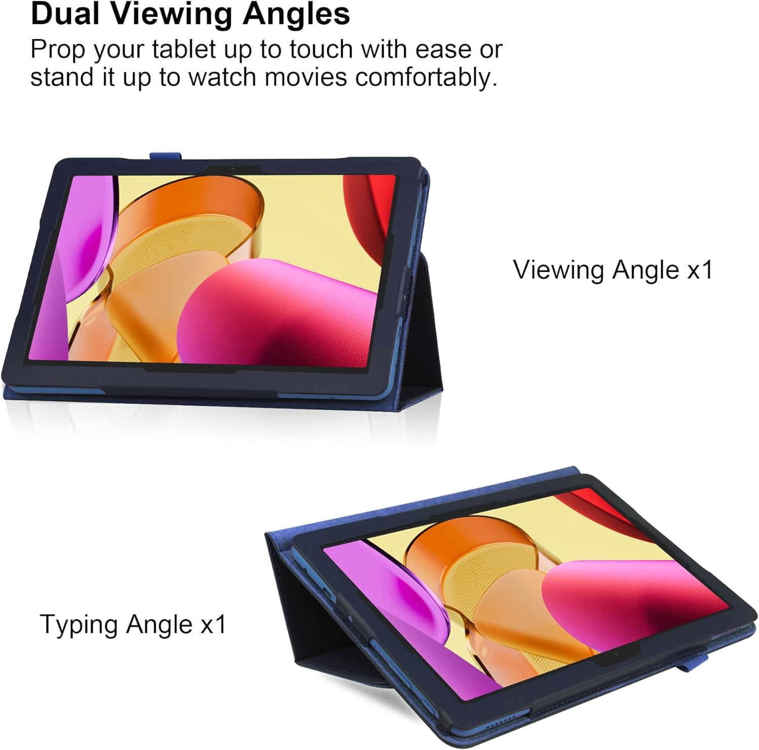 elitegadget Case for T-Mobile REVVL Tab 2 5G 10.1 Inch Tablet 2025 Released - Lightweight Folio PU Leather Cover with 1 Random Stylus (Black)
