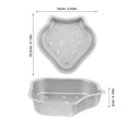 thumbnail image 2 of HEALEEP 2Pcs Silver Strawberry Shaped Trays Non-stick Surface Mini Cake Bakeware for Home Baking, 2 of 6