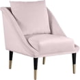 thumbnail image 1 of Meridian Furniture Chaise d'Appoint en Velours Rose Élégante, 1 of 4