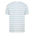 thumbnail image 2 of Front Row - Camiseta de Rayas para Hombre (Blanco, Azul Duck Egg), 2 of 3