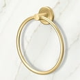 thumbnail image 2 of Gatco Latitude II Bathroom Wall Mount Towel Ring, Brushed Brass, 2 of 4