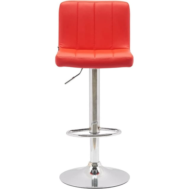 Banco Respaldo Alto EKE Life Home Barra Desayunador Cocina Giratorio Rojo 8152