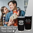 thumbnail image 2 of Fathers Day Girl Dads Gifts, Best Girl Dad Gifts, Girl Dad Gifts for Men, Gift for New Dad of Baby Girl, Gifts for Dad from Daughter, Girl Dad 20oz Coffee Tumbler, 2 of 5