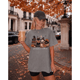 thumbnail image 4 of All Booked for Halloween Shirt, Ghost Cat Witch Books Comfort Colors Unisex Graphic Tee - Gray, S, 4 of 4