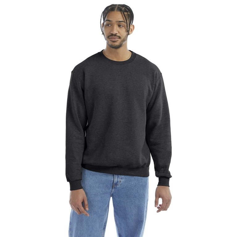 Champion Adult Black Sweatshirt, - 50/50 Size Medium Crewneck