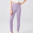 thumbnail image 2 of biudgviw Toddler Girl Leggings Child High Waisted Yoga Pants Soft Stretchy Casual Athletic Pants Comfortable Tights(Purple,7-8 Years), 2 of 6