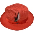 thumbnail image 2 of Men's Solid Lt. Blue Poly Braid Fedora By Bruno Capelo JU-910, 2 of 4