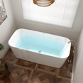 thumbnail image 3 of FerdY Maui 67" Acrylic Freestanding Soaking Bathtub with Chrome Drain, White, F02563, 3 of 8