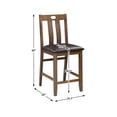 thumbnail image 2 of Lexicon Weston 5 Piece Wood Counter Height Dining Set in Warm Brown, 2 of 9