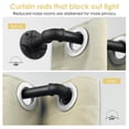 thumbnail image 2 of Barra de cortina industrial ajustable negra de 1 pulgada para ventanas de 48 a 86 pulgadas barra de cortina divisora de habitación, 2 of 7
