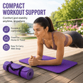 thumbnail image 4 of Small Yoga Mat 15 Mm Thick Anti-Skid Sports Fitness Mat Non-Slip Yoga Mat for Home Gym Yoga Exercises Pilates Workout Daily Use with Anti-Slip Surface and Eco Friendly, Purple, 1pcs, 4 of 7