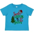 thumbnail image 3 of Inktastic Santa is Promoting Me to Big Sister Green Plaid Tree Girls Toddler T-Shirt, 3 of 5