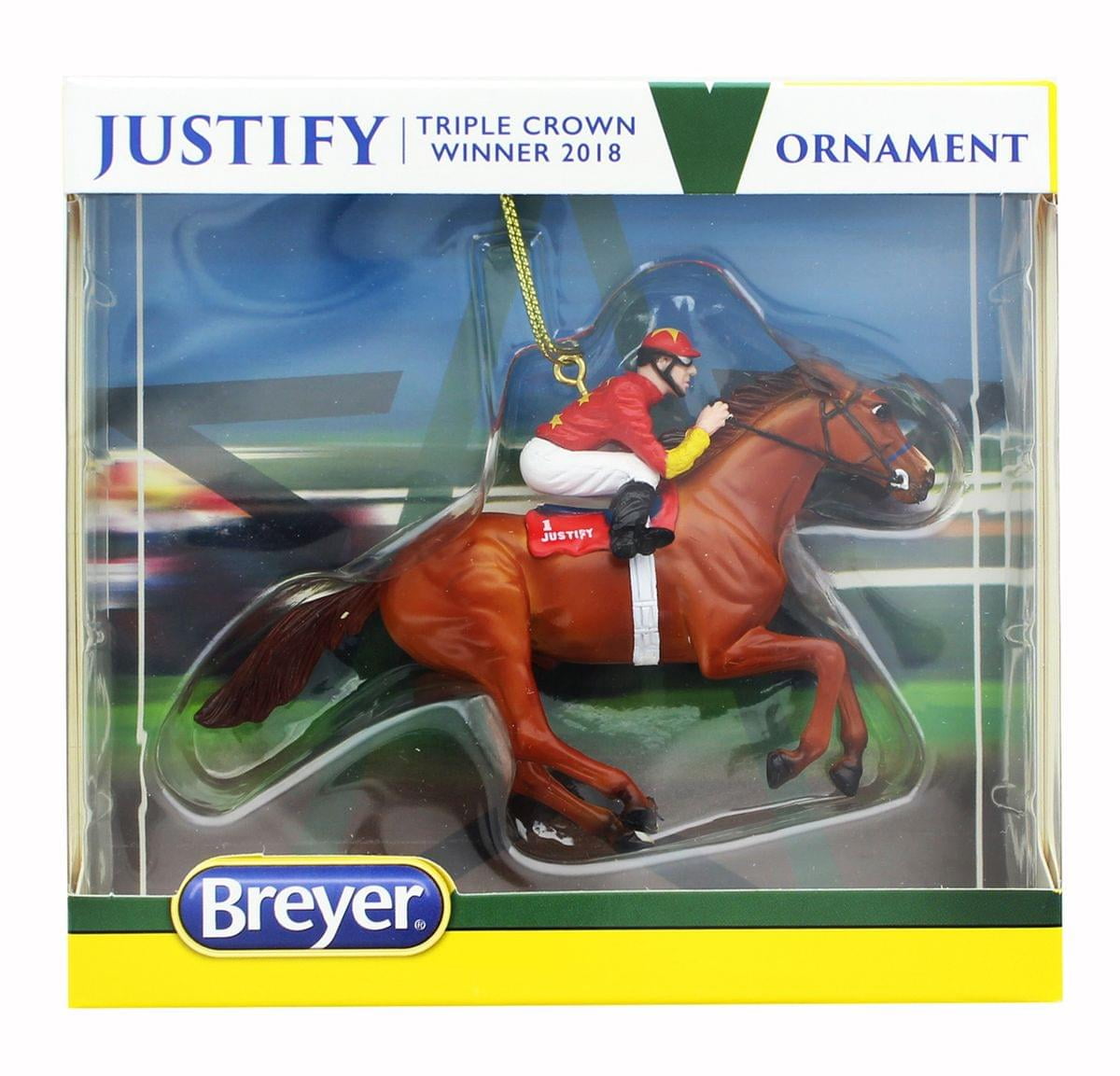 Breyer Model Horse Holiday Ornament Justify Red Jockey