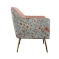 thumbnail image 5 of Rose Pink Accent Chair - Floral Print Fabric, Solid Wood Frame, 27" Wide, for Living Room or Bedroom. Easy Assembly, Stylish Seating., 5 of 8