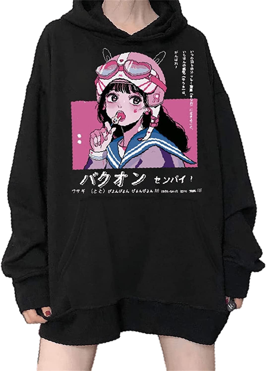 fondlouse174 anime cat girl wearing hoodie