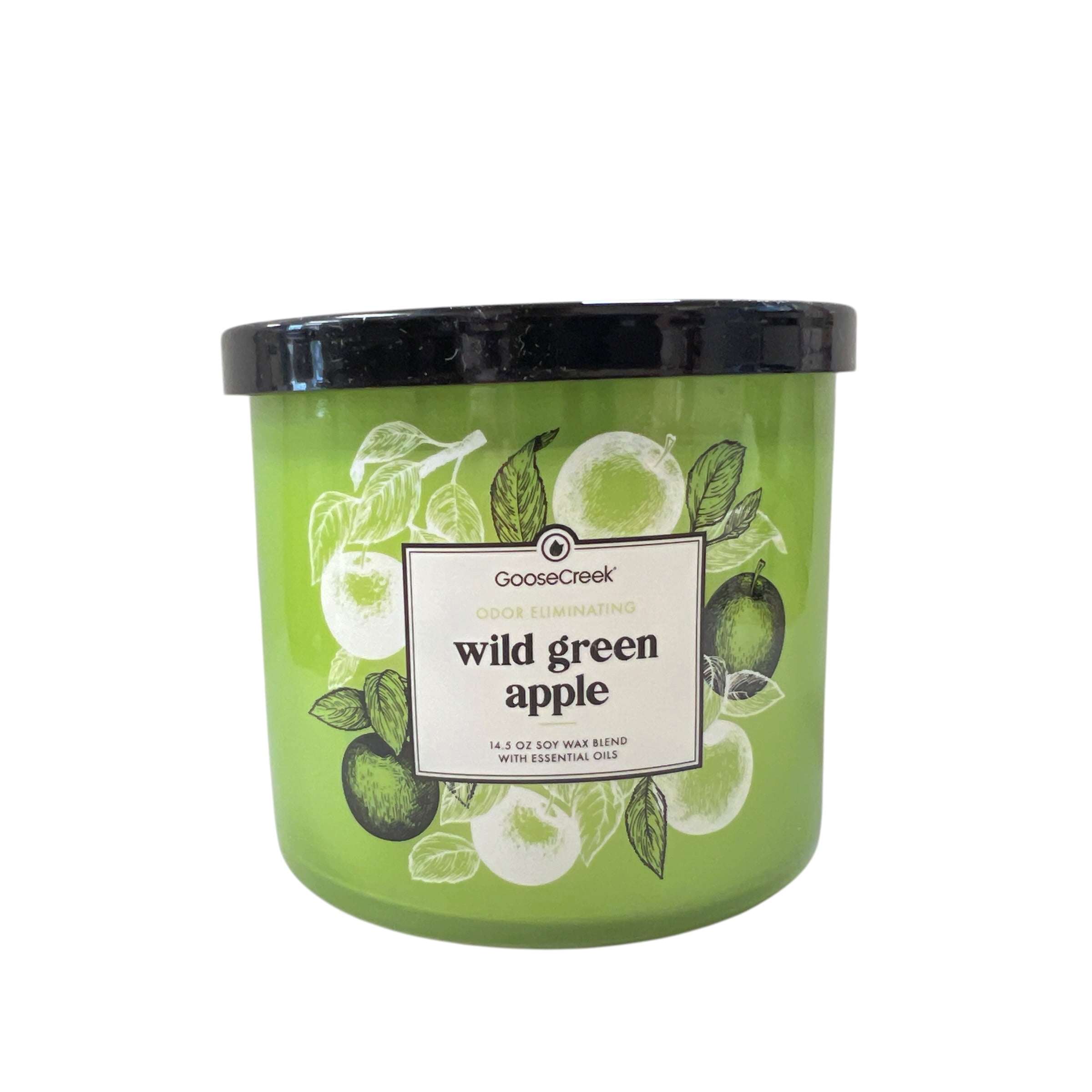 Goose Creek Wild Green Apple Odor Eliminating Scented 3 Wick Candle 14.5 oz
