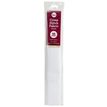 CousinDIY 16 Count Aida Fabric 15"X18"-White