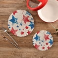 thumbnail image 2 of Blue Red Stars Trivet Mats Pot Holders Cotton Woven Non-Slip Heat Resistant for Hot Pots Pans Pats for Cooking Baking Set of 2, 2 of 7