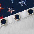 thumbnail image 4 of Manfei 3D Star Print Kitchen Curtains, Patriotic American Flag Black Out Curtains Pack of 2 (42x63 Each), Red White Blue Navy, 4 of 6