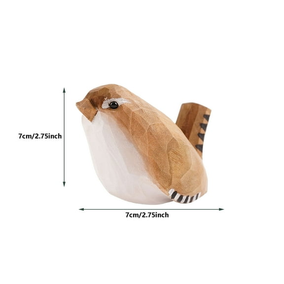 Clearance Desktop Ornament under $10,Bird Figurine - Small Wood Bird Statue Art Handmade Carving Decoration Miniature Animals