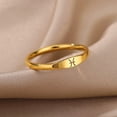 thumbnail image 3 of Anillo de signo del zodiaco de acero inoxidable para mujer, anillos pequeños de constelación de moda, joyería de boda Vintage, regalo de Navidad, bisutería femenina, 3 of 4