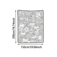 thumbnail image 2 of YYDENG Halloween DIY Coloring Blanket, 3 Sizes 70×100cm 150×130cm 150×200cm Polyester Interactive Drawing Throw Blanket For Family Hand‑Painting Activity Indoor Home Party Decoration, 2 of 8