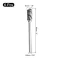 thumbnail image 2 of Uxcell Carbide Burrs Double Cut Rotary Burrs File Radius Cylinder Shape Cutting Burrs with 1/8" Shank 1/4" Head 6pcs, 2 of 6