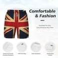 thumbnail image 3 of Mens British Flag Natural Swimming Trunks with Compression Liner Beach Quick Dry Swim Shorts, 3 of 6