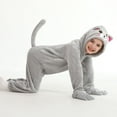 thumbnail image 4 of Hotiary 3-10T Kids Halloween Hooded Jumpsuits Cat Costume Girls Boys Animal Cosplay Party Zipper Romper with Gloves, 4 of 8