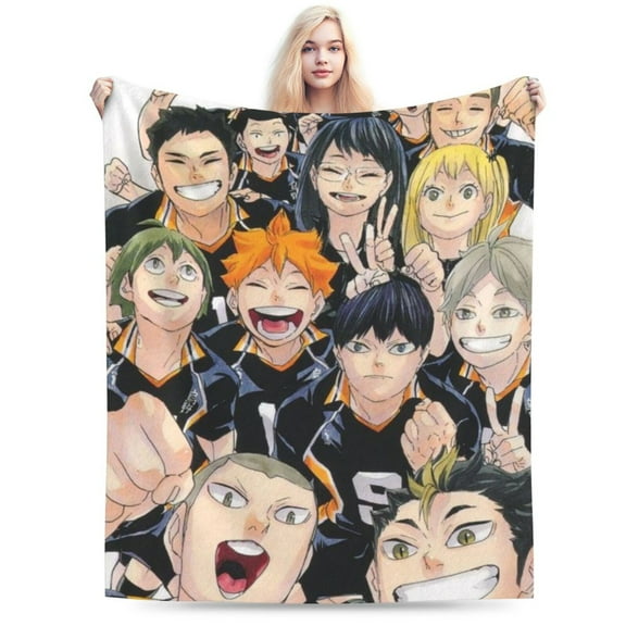 Haikyu Blanket, Anime Throw Blanket For Bed Sofa Couch, Super Soft Flannel Blanket For Bedroom Livingroom, 40"X30"