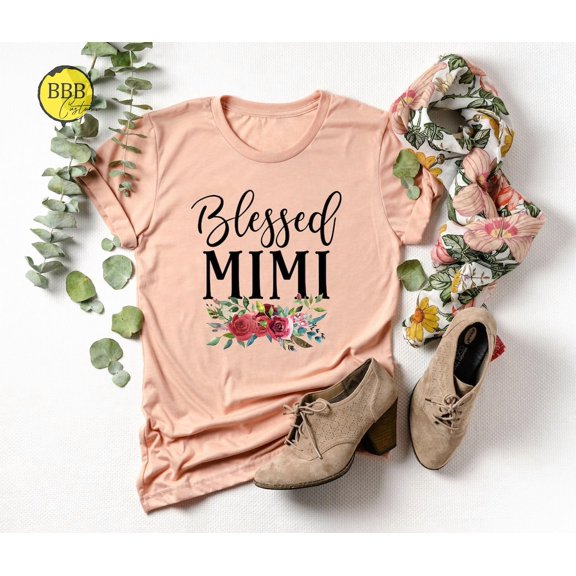 Blessed Mimi T-Shirt: Floral Grandma Shirt TSHIRT All Size S-5XL