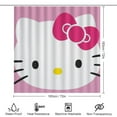 thumbnail image 5 of 4 Piece Cartoon Hello Kitty Cat Shower Curtain Sets Kawaii Accessories with Non-Slip Rug, Toilet Lid Cover, Bath Mat Shower Curtains Set for Bathroom Decor, 5 of 11