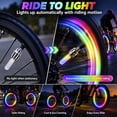 thumbnail image 3 of Radetop Bike Wheel Lights 2 Pack, Motion Activated LED Valve Lights for Night Riding, 3 of 6