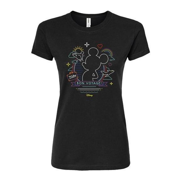 Disney - Mickey Mouse - Bon Voyage on the Cruise - Juniors Fitted Graphic T-Shirt