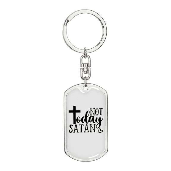 Christ Today Stainless Steel or 18k Gold Premium Swivel Dog Tag Keychain