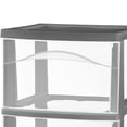 thumbnail image 6 of Sterilite 3 Drawer Storage Cart, Plastic Rolling Organization, Flat Gray, 2 Pack, 6 of 7