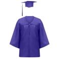 thumbnail image 4 of Toddler Kids Kindergarten Graduation Cap and Gown with Tassel and Gold Stole Purple Cap and Gown Outfit Graduation Dress Outfit, 4 of 9