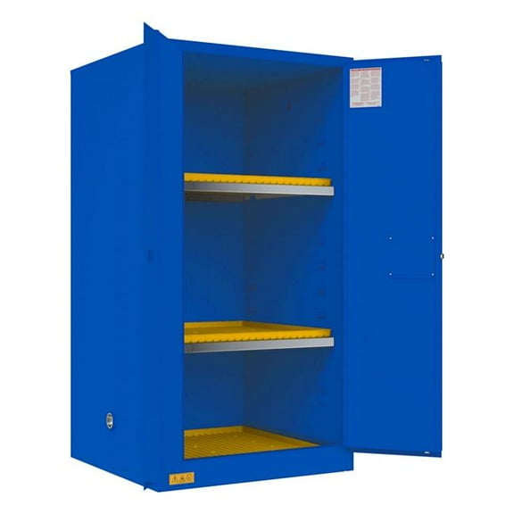 Durham 1060M-293T 60 gal Manual Corrosive Storage Cabinet, Blue
