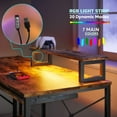 thumbnail image 4 of Bestier 95.2 inch L Shaped Gaming Desk with Monitor Stand & Keyboard Tray for Home Office in Rustic, 4 of 8